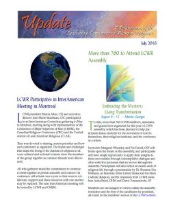 LCWR Newsletter -- July 2016